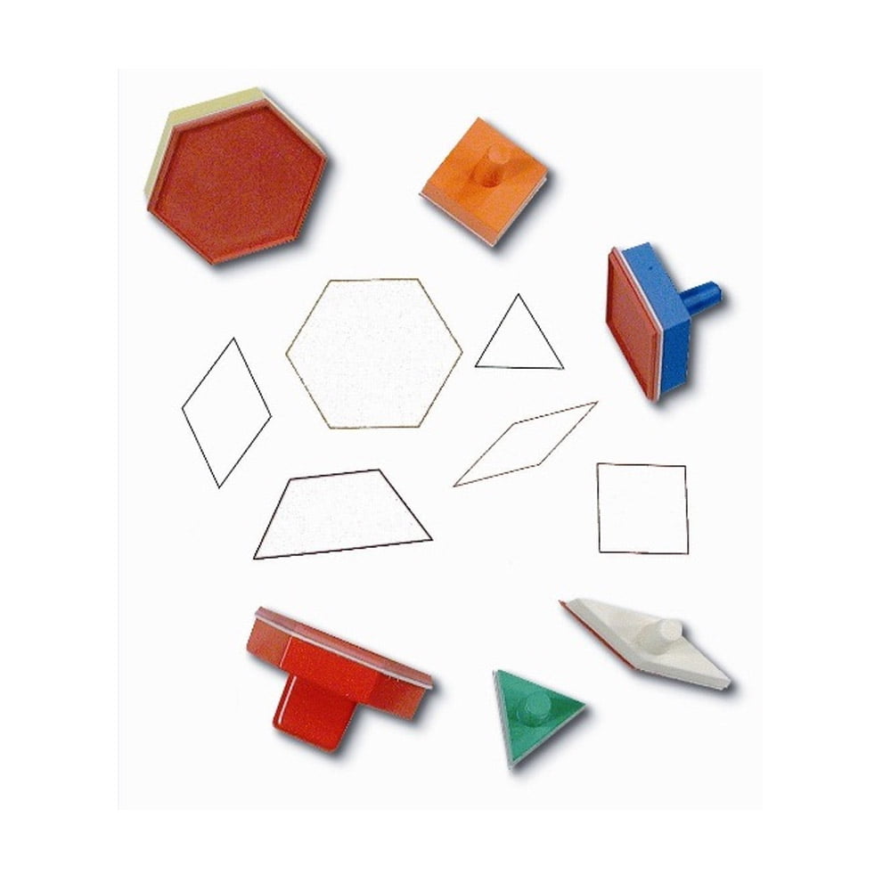 Pattern Block Rubber Stamps by Knowledge Research | why.gr