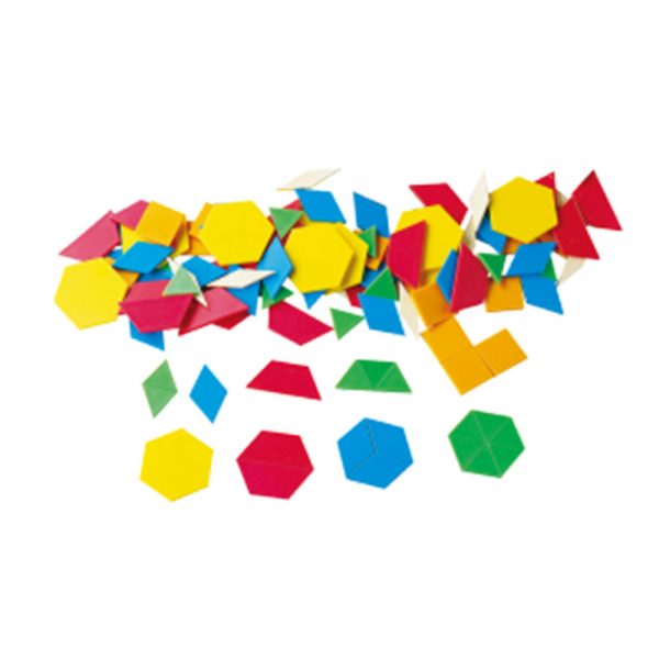 Pattern Blocks circular tray by Knowledge Research | why.gr