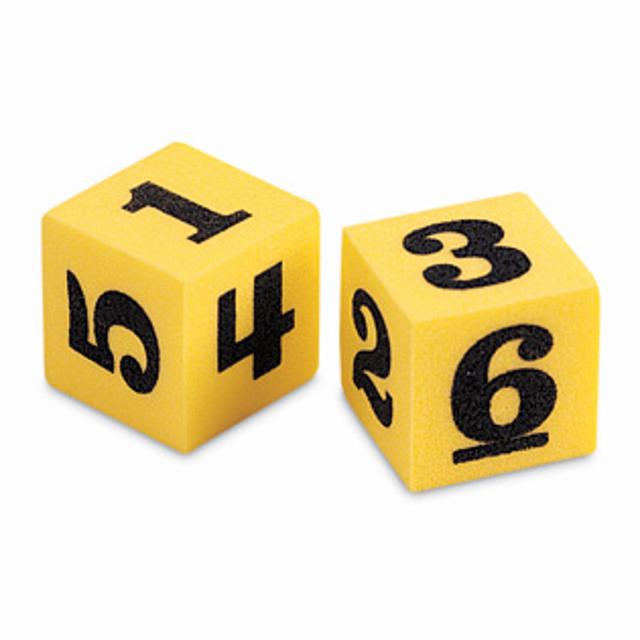 Ζάρια από Φόαμ με Αριθμούς - Dice with Numbers (Foam)