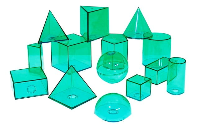 Clear Geometrical Solids (12pcs) - Διερευνητική Μάθηση