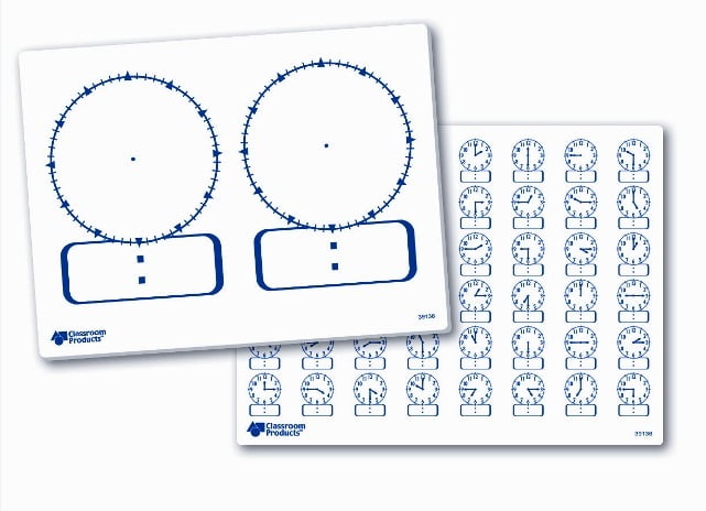 Time Double-Sided Dry-Erase Board by Knowledge Research | why.gr