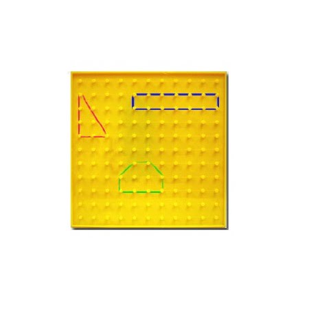 Geoboard, double-sided, yellow by Knowledge Research | why.gr