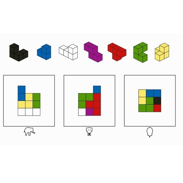 SOMA – Cube, 7 coloured elements, in a plastic box - Διερευνητική Μάθηση