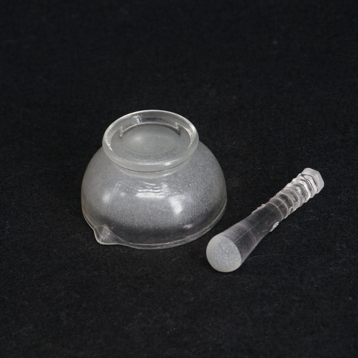 Γουδί γυάλινο 12cm dia με γουδοχέρι - Mortar with glass pestle dia 120mm
