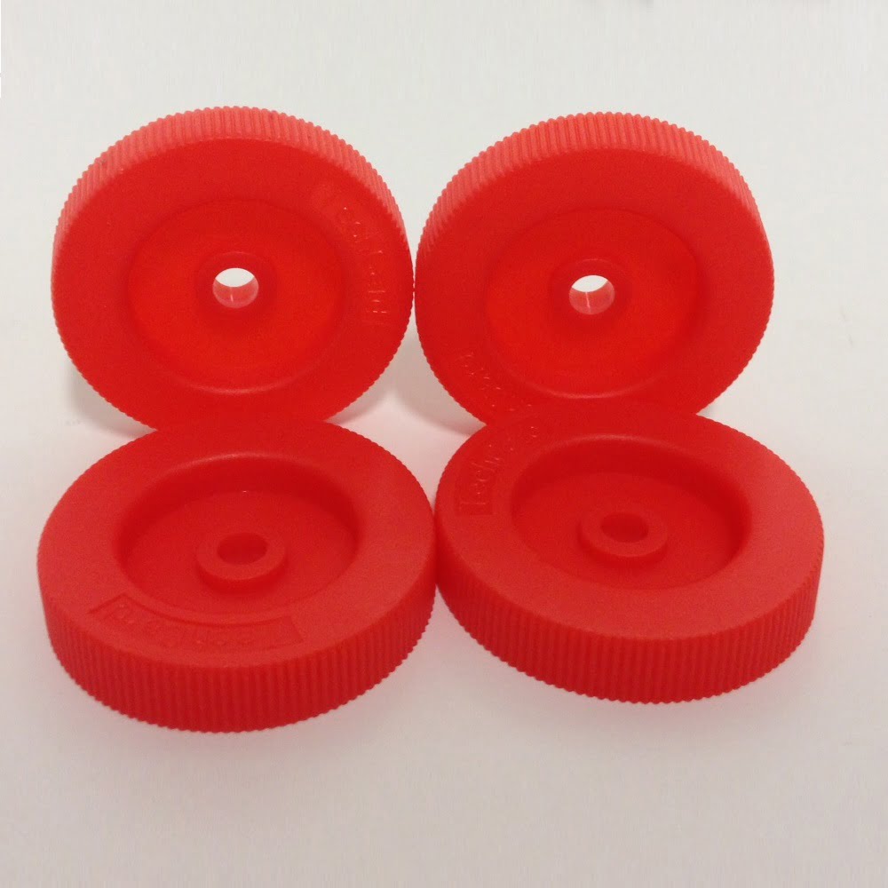 TechCard - Plastic Wheel D40/5mm, red - 1pc - why.gr