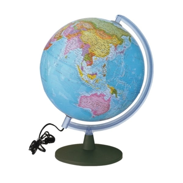 Υδρόγειος Σφαίρα Πολιτική με φως - Globe with light - why.gr