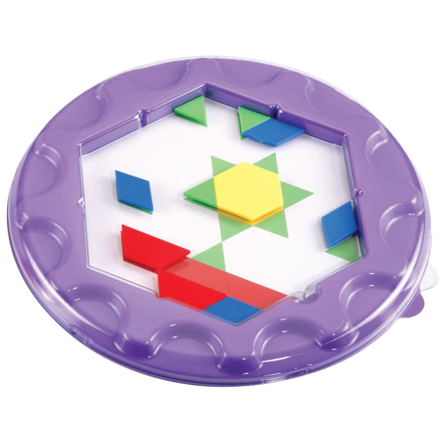 Pattern Blocks circular tray by Knowledge Research | why.gr