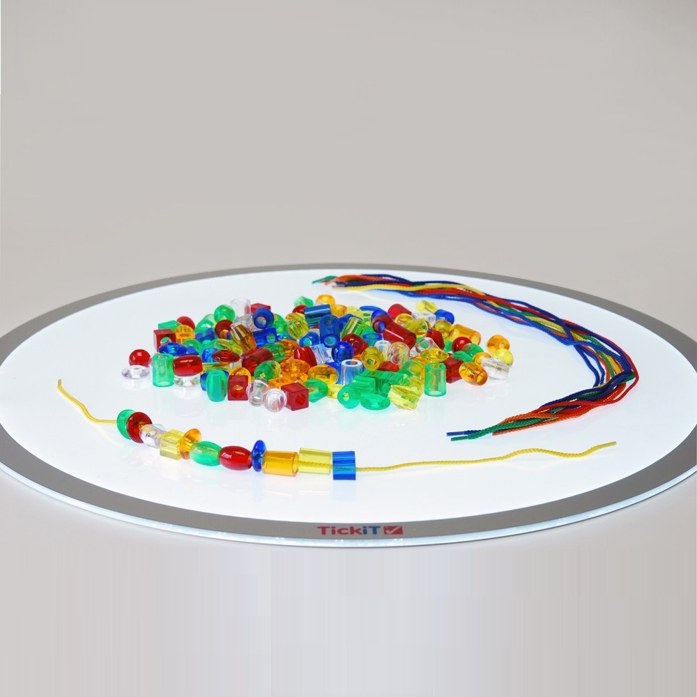 Translucent Jumbo Lacing Beads Pk180