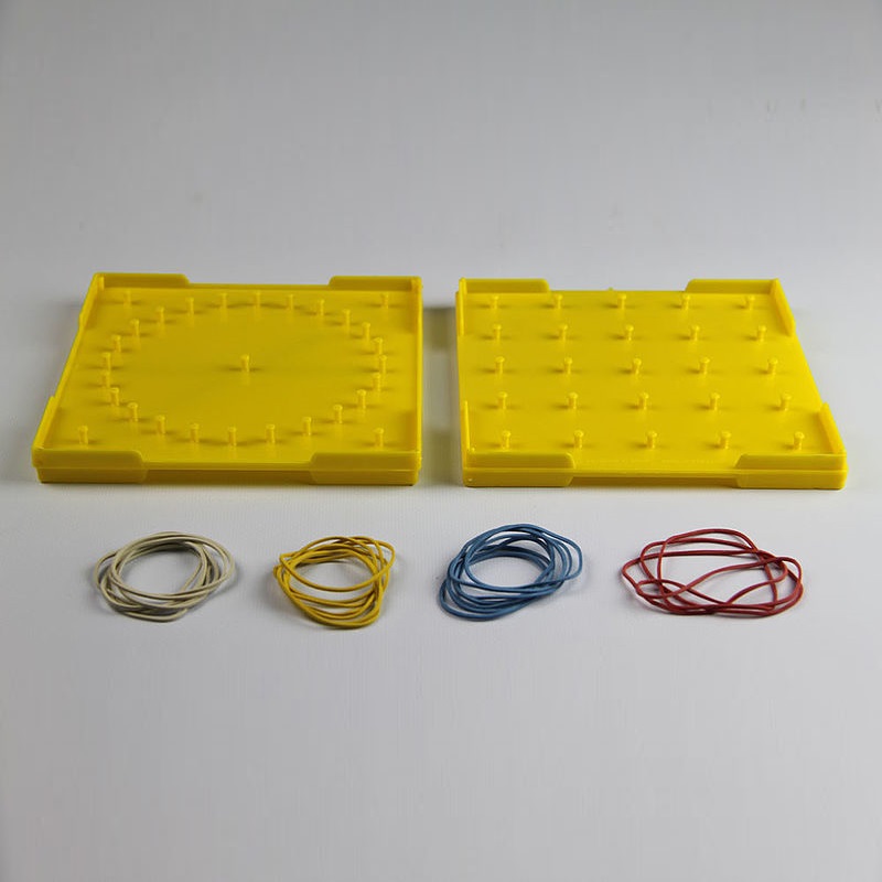 Geoboard double sided yellow 15x15 by Knowledge Research | why.gr