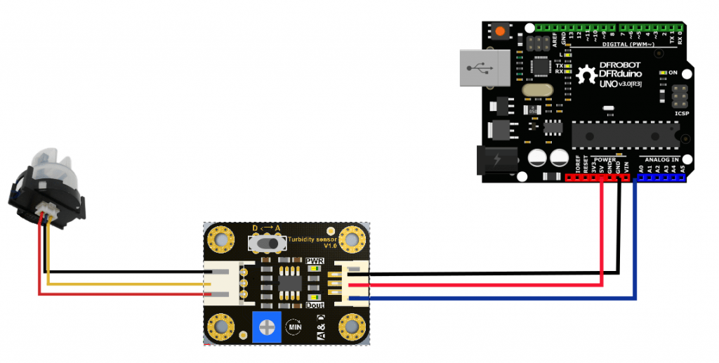 SEN0189_connection Gravity: Analog Turbidity Sensor For Arduino - Διερευνητική Μάθηση