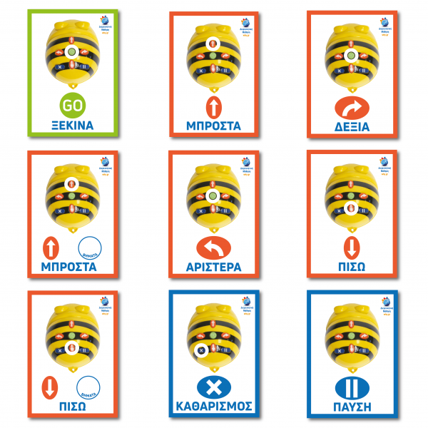 BeeBot -  Κάρτες ακολουθίας A6 (Ελληνικά)