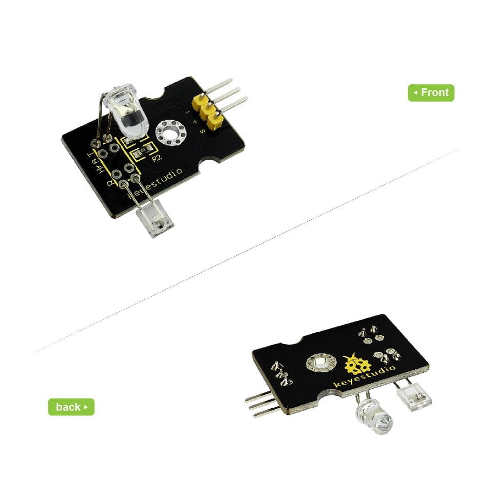 KEYESTUDIO Pulse Rate Monitor for Arduino FrontBack KEYESTUDIO Pulse Rate Monitor για Arduino - Διερευνητική Μάθηση
