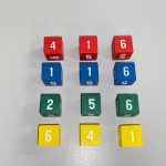 Wooden Number Dice 1-6, set of 12 by Knowledge Research | why.gr