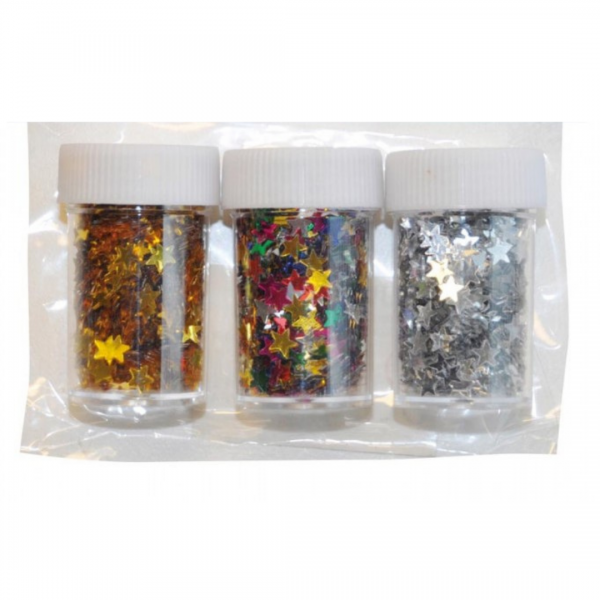 Glitter Star Set, 4 Colors - why.gr