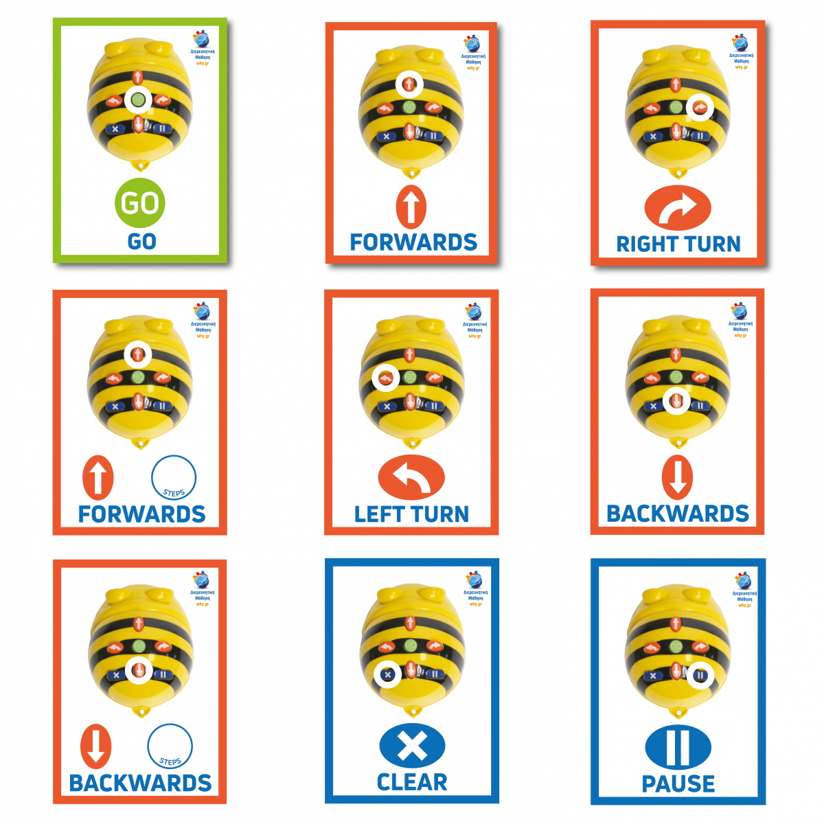 BeeBot - A6 Sequence Cards (English edition)