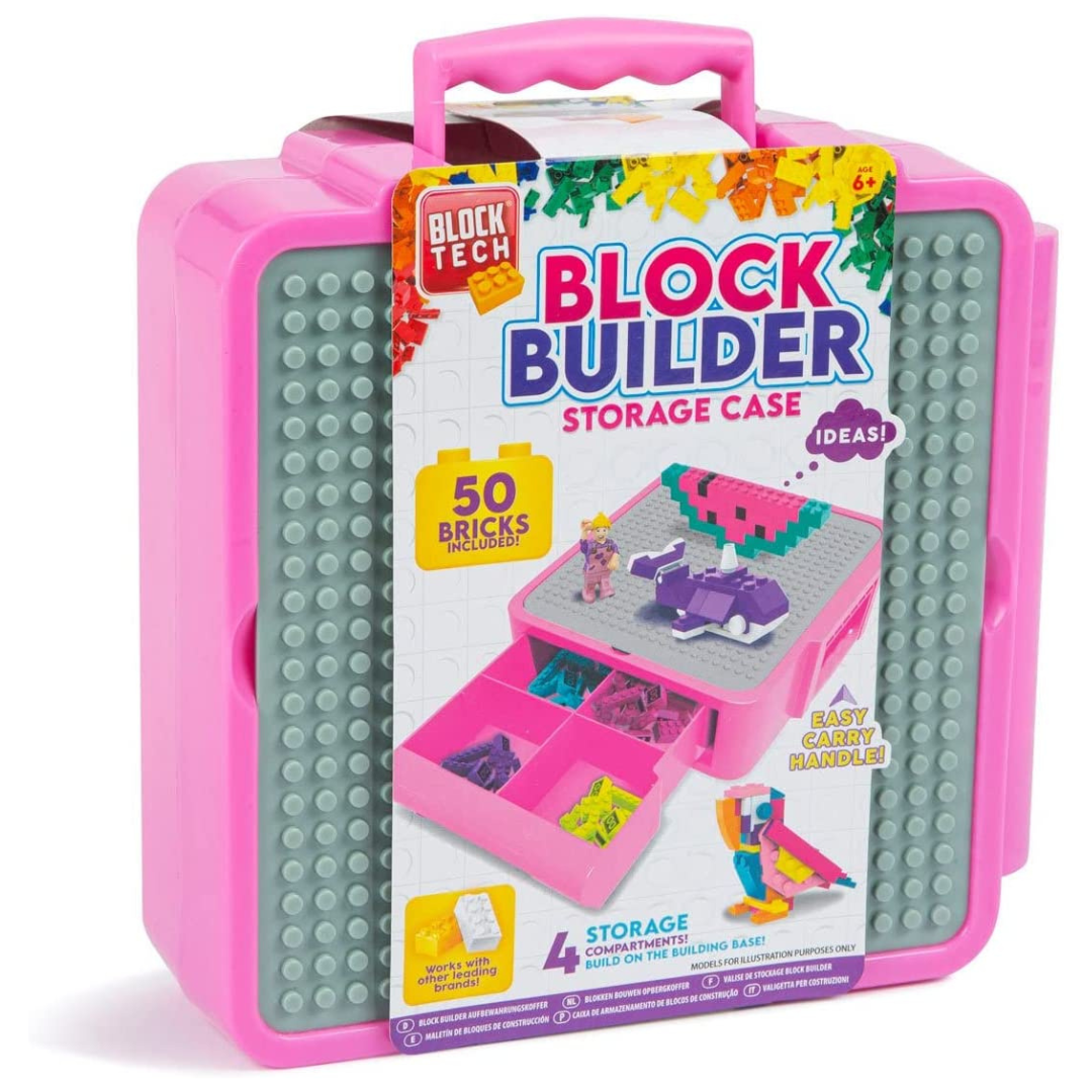 50 Building Blocks & Storage Case – Pink - why.gr