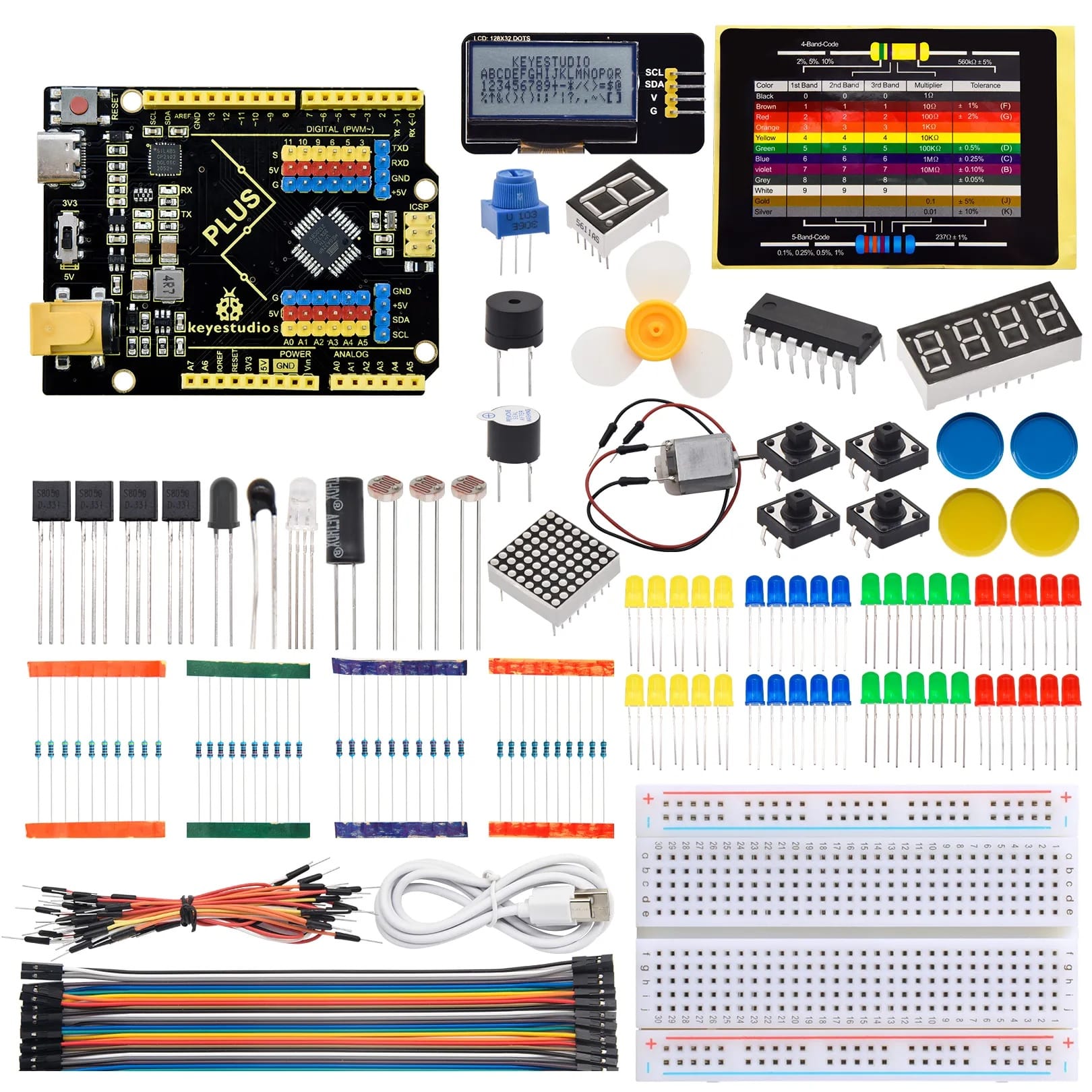 790540 Keyestudio Basic Starter Kit for Arduino 20 projects | why.gr