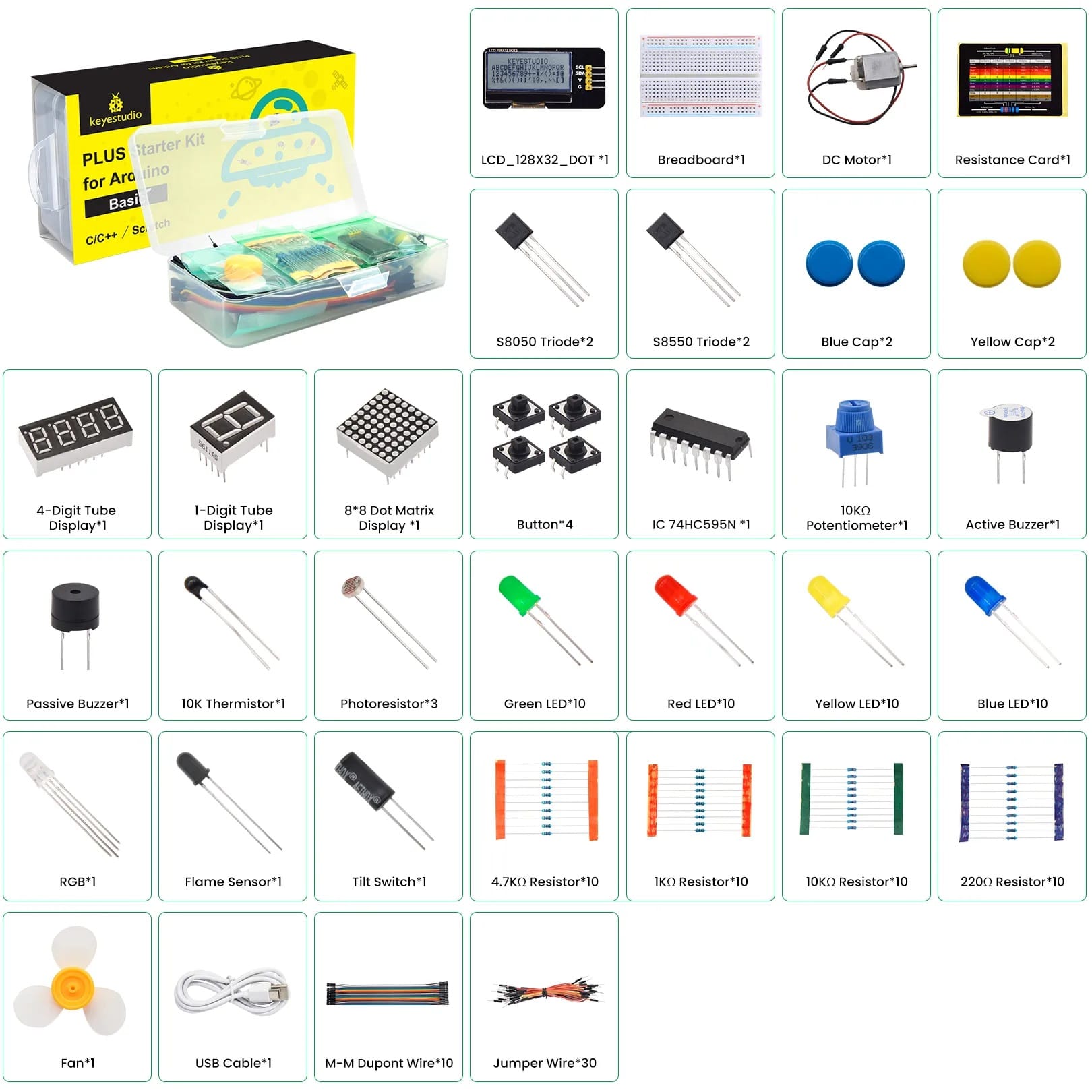 790540a Keyestudio Basic Starter Kit for Arduino 20 projects | why.gr