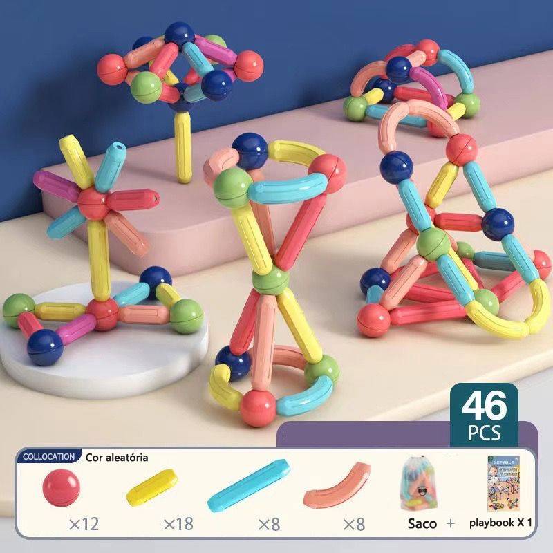 Magnetic Sticks and Balls 46 pcs - why.gr