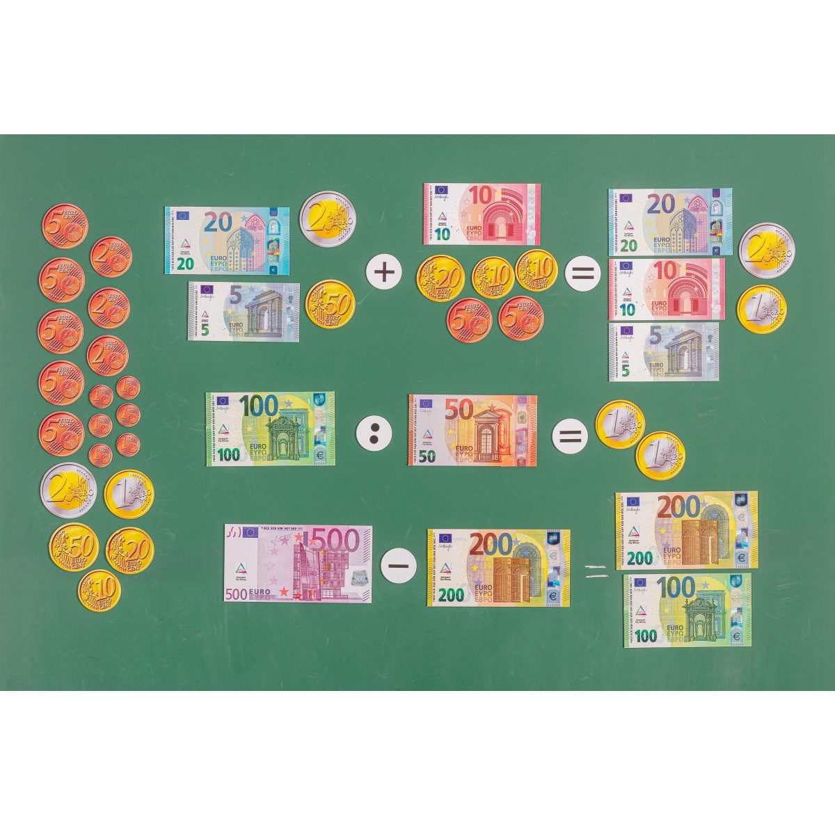 Magnetic Euro Money 100pcs in plastic case