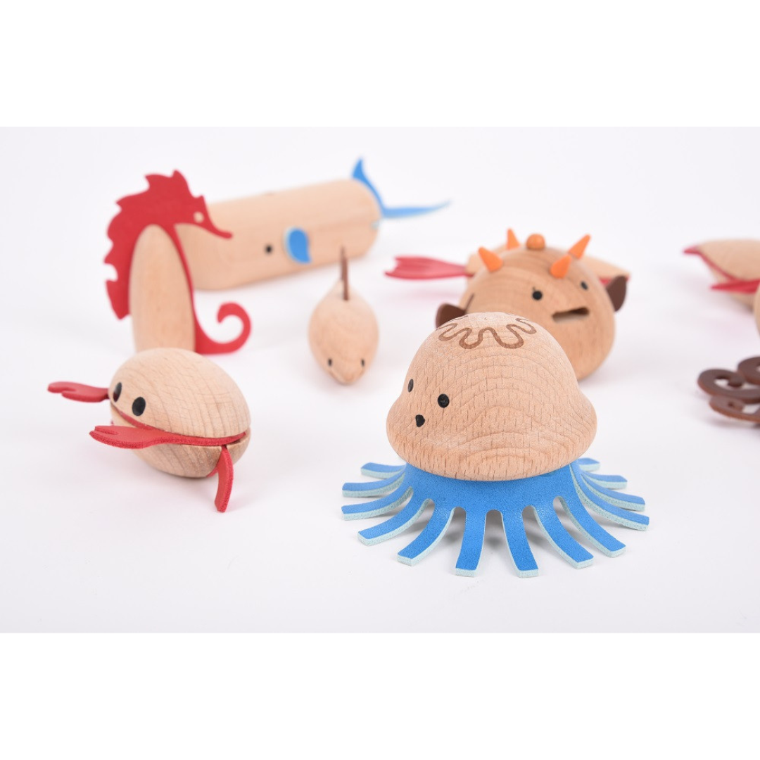 Wooden Sea Creatures – Pk10 - why.gr