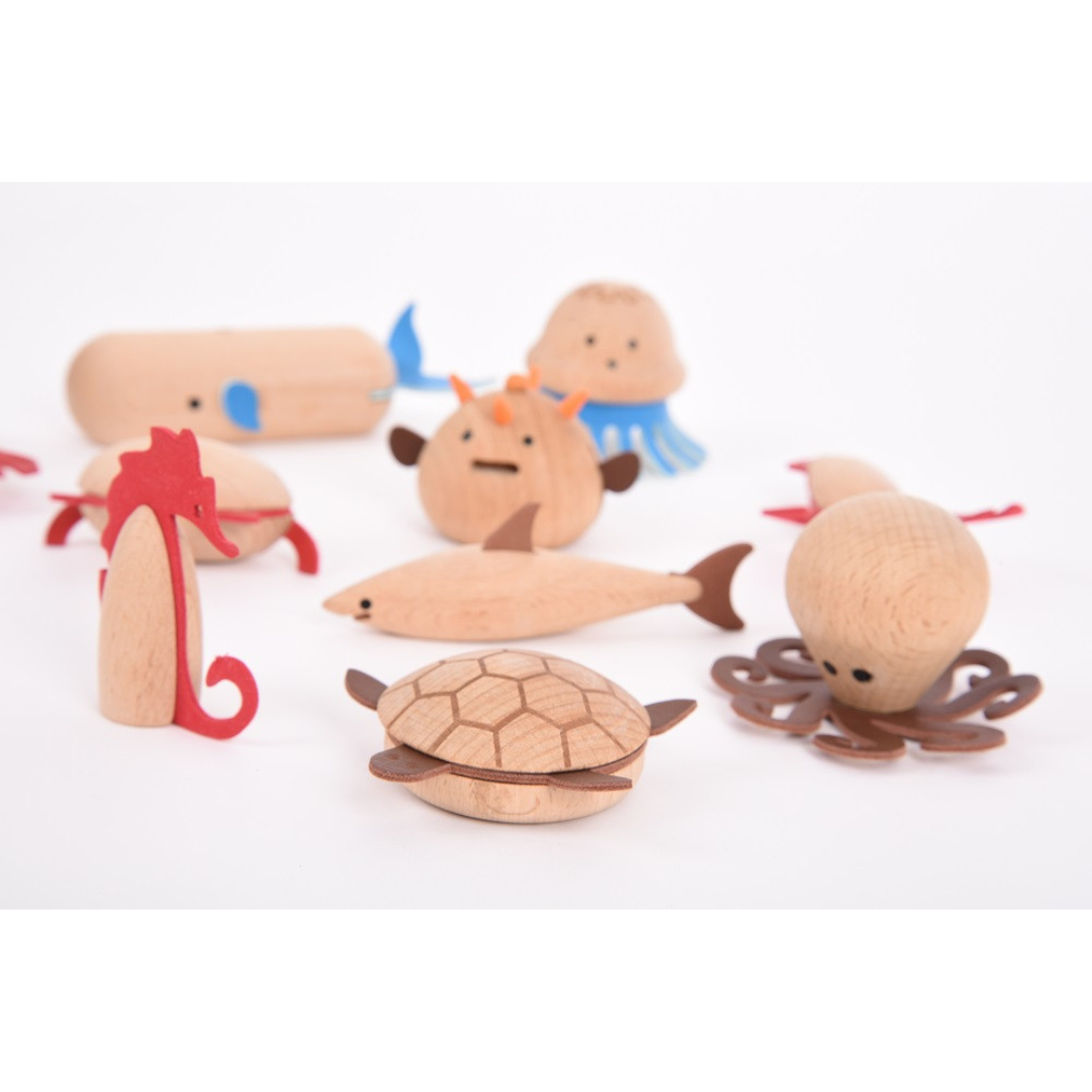 Wooden Sea Creatures – Pk10 - why.gr