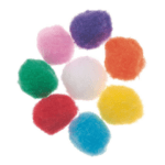 Pom-Poms Colorful, 50 pieces (25 mm) - why.gr