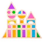 Colorfull Geometry Wooden Blocks 25pcs | why.gr