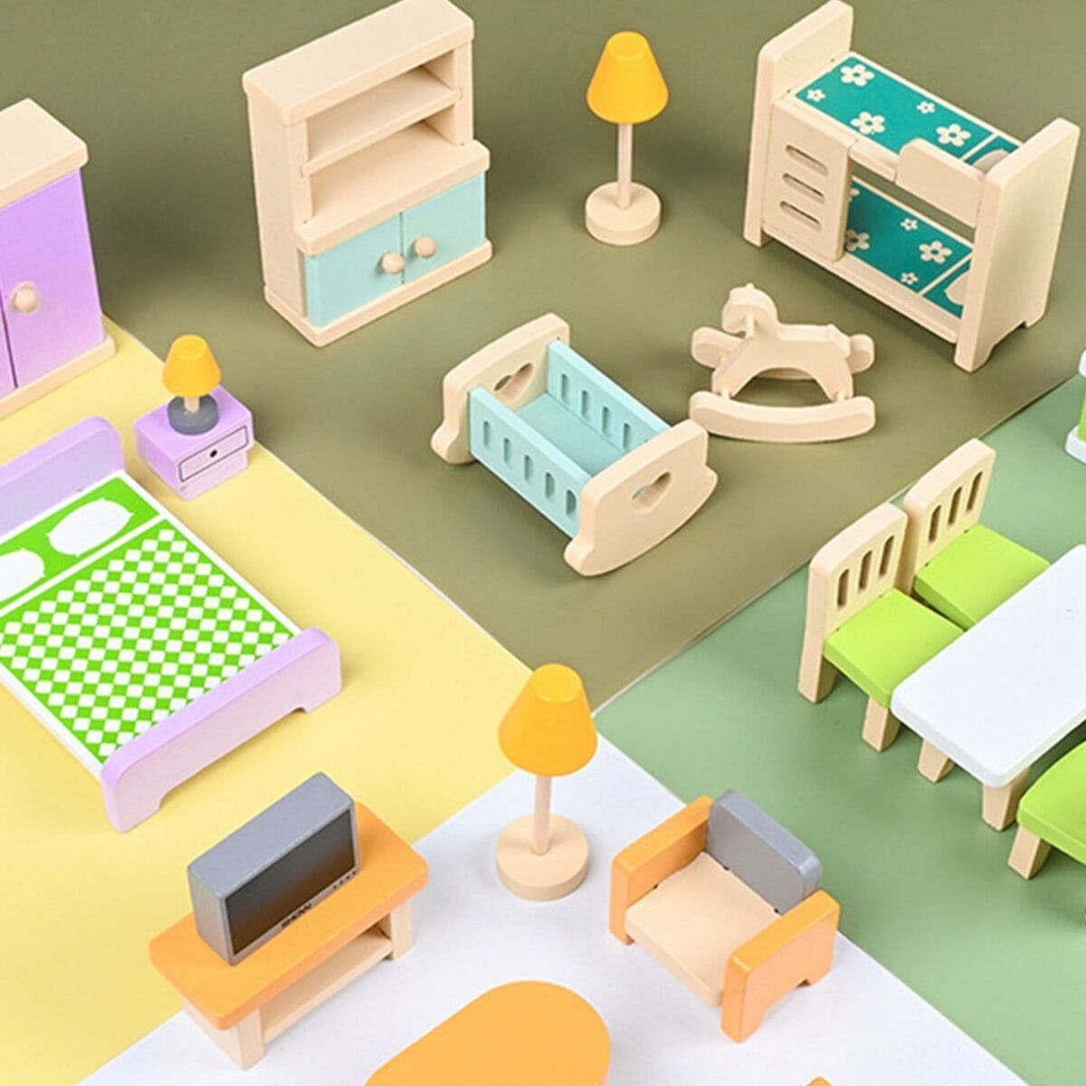 DollHouse Wooden Furniture Set - Image 1