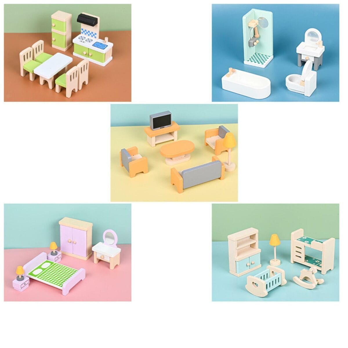 DollHouse Wooden Furniture Set - Image 12
