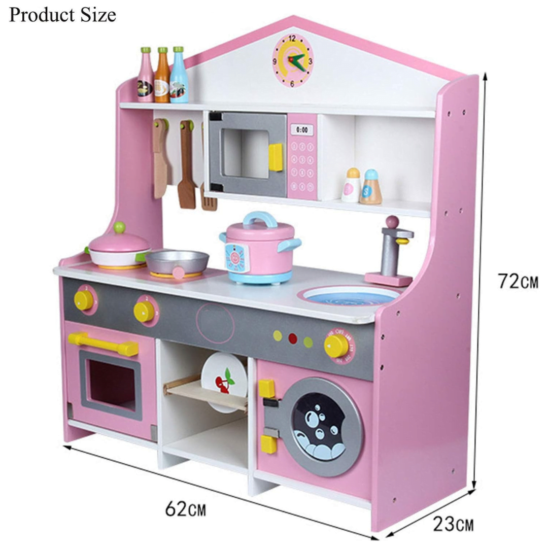 Ροζ Ξύλινη Παιδική Κουζίνα - why.gr