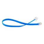 5pcs Blue RJ11 Connection Cable 30cm Easy-plug with Crystal Port - Image 4