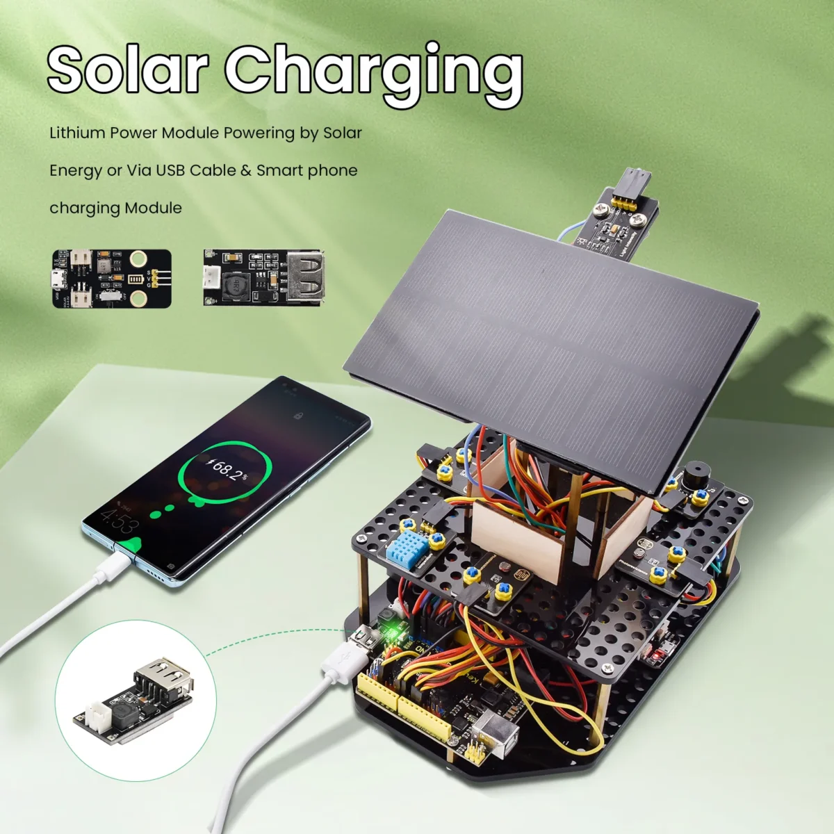 Acrylic Smart Solar Tracker System Tracking Starter Kit For Arduino - Image 1