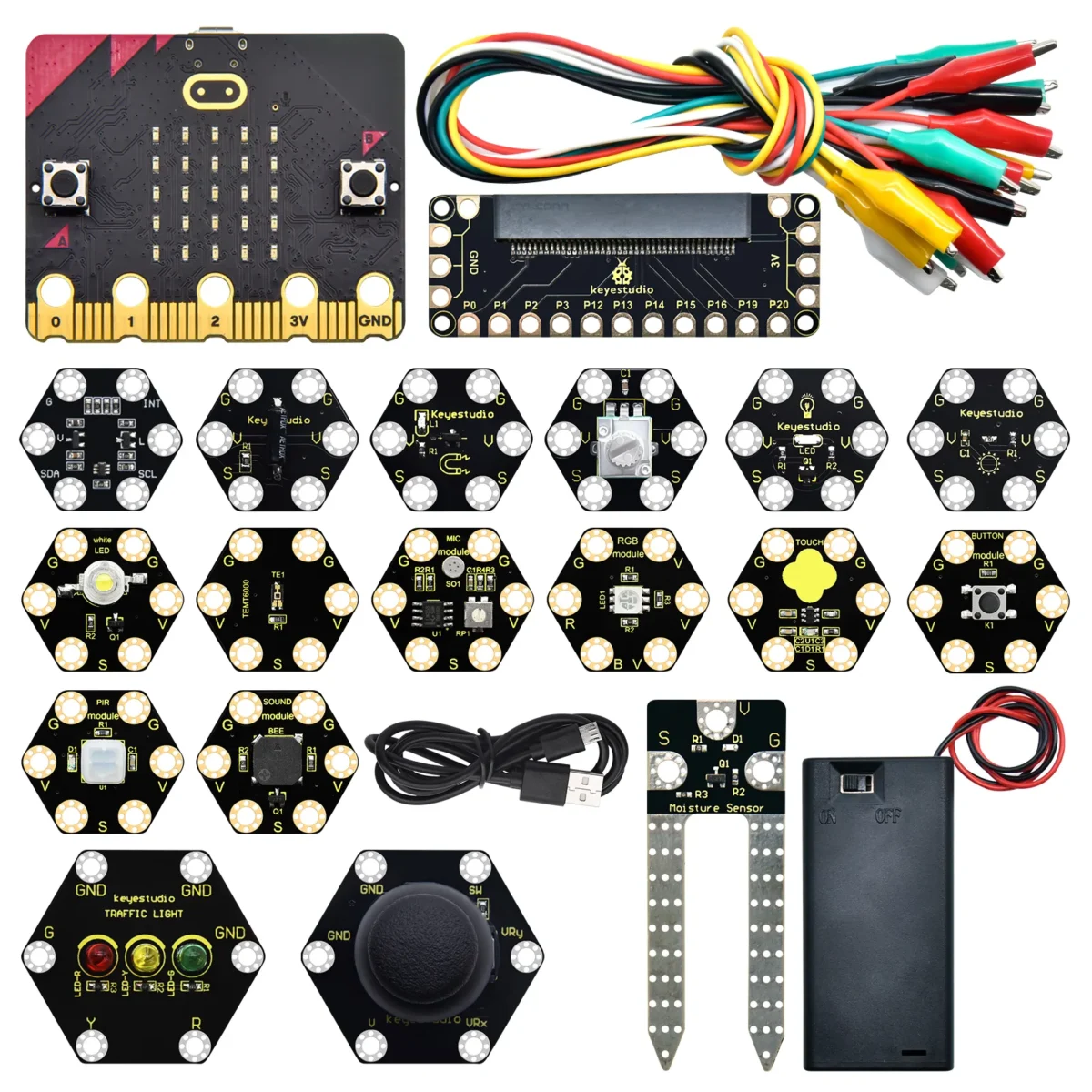 Microbit Honeycomb Smart Wearable Programmable Ultimate Kit For Micro bit - Image 1