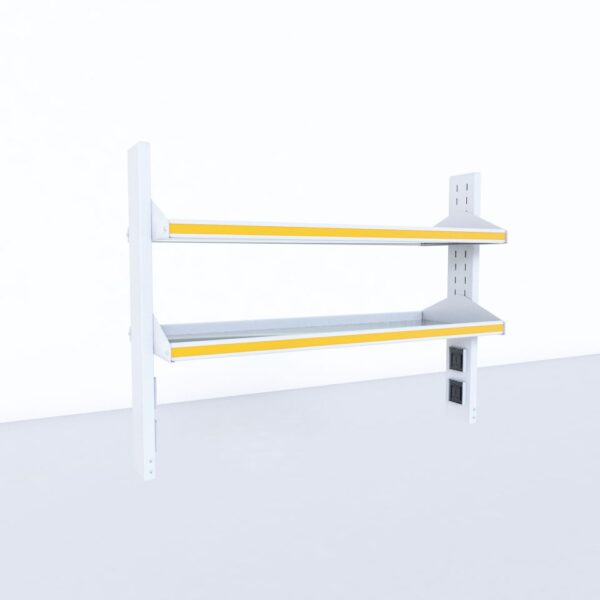 Steel-Glass Double-Layer Laboratory Shelf